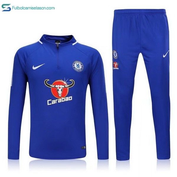 Chandal Chelsea Niños 2017/18 Azul Blanco